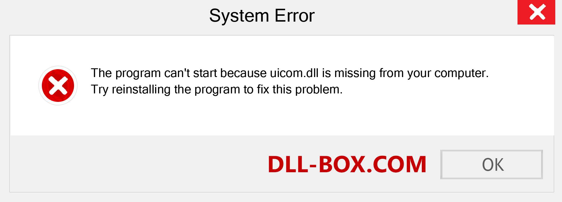  uicom.dll file is missing?. Download for Windows 7, 8, 10 - Fix  uicom dll Missing Error on Windows, photos, images